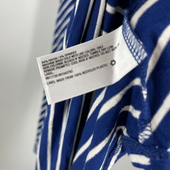 Isabel Maternity Blue Striped Dress Small NWT - Picture 7 of 7